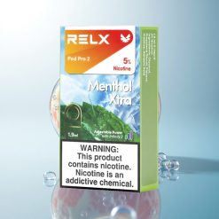 Relx Pod Pro 2 Vape Device Menthol Xtra 50mg/ml Nicotine 1.9ml 600 Puffs 5.5W-8W